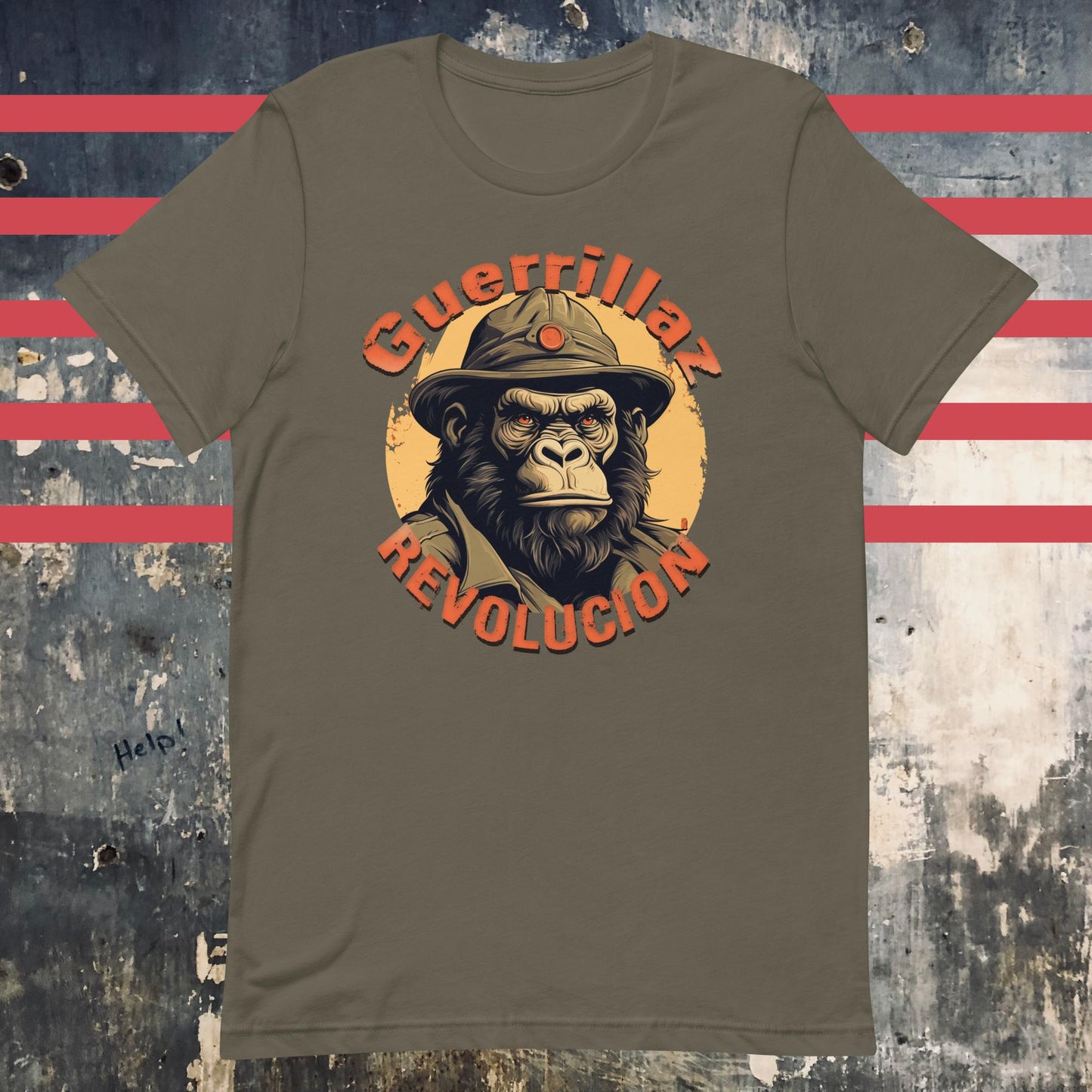 Guerrillaz Revolucion #6: Embrace the Revolution for Change Unisex t-shirt - The Dude Abides - abide - activism - Army