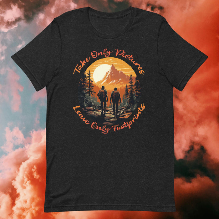 Hiking - Take only pictures, leave only footprints - The Dude Abides - T-shirt - Backpacking essentials - Camping gear