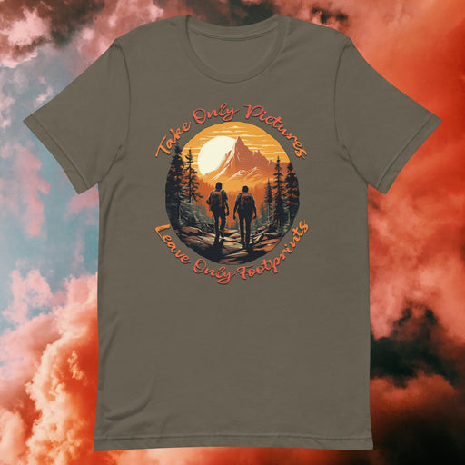 Hiking - Take only pictures, leave only footprints - The Dude Abides - T-shirt - Backpacking essentials - Camping gear