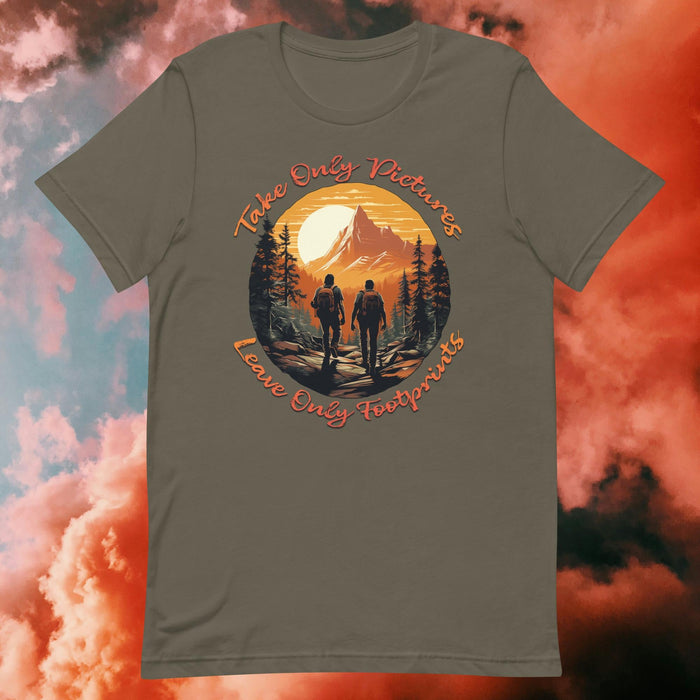 Hiking - Take only pictures, leave only footprints - The Dude Abides - T-shirt - Backpacking essentials - Camping gear