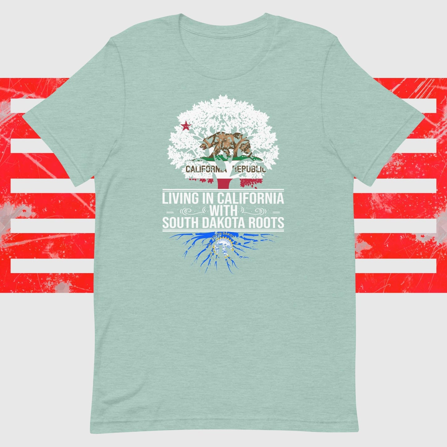 Living In California With South Dakota Roots - The Dude Abides - T-shirt - california - clever - design