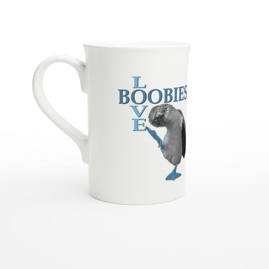 Love Boobies White 10oz Porcelain Slim Mug - The Dude Abides - Coffee Mug - adorable - animal - animals
