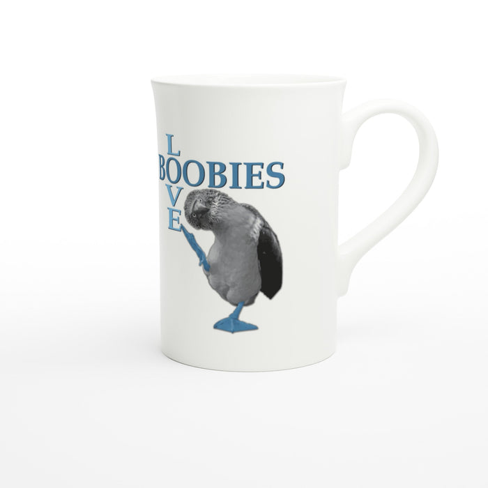 Love Boobies White 10oz Porcelain Slim Mug - The Dude Abides - Coffee Mug - adorable - animal - animals