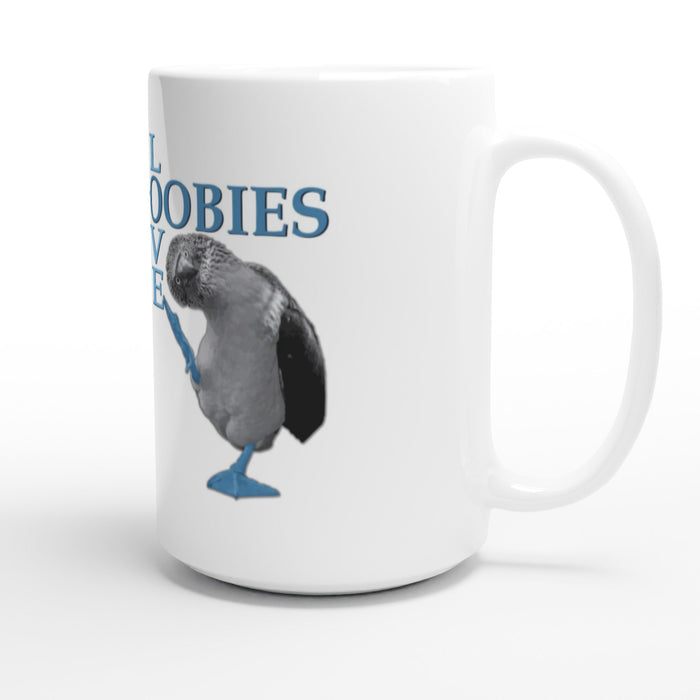 Love Boobies White 15oz Ceramic Mug - The Dude Abides - Coffee Mug - adorable - animal - animals