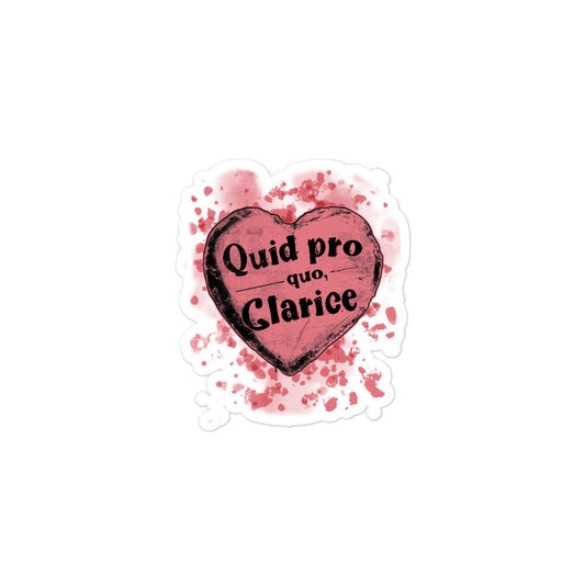 Quid Pro Quo Clarice Valentine's day Horror Crossover Bubble-free stickers - The Dude Abides - Abide - film-inspired design