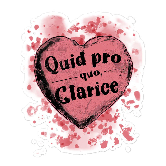 Quid Pro Quo Clarice Valentine's day Horror Crossover Bubble-free stickers - The Dude Abides - Abide - film-inspired design