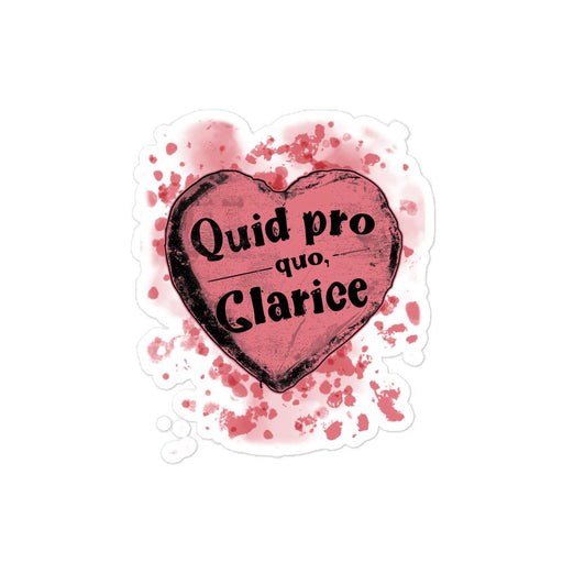 Quid Pro Quo Clarice Valentine's day Horror Crossover Bubble-free stickers - The Dude Abides - Abide - film-inspired design