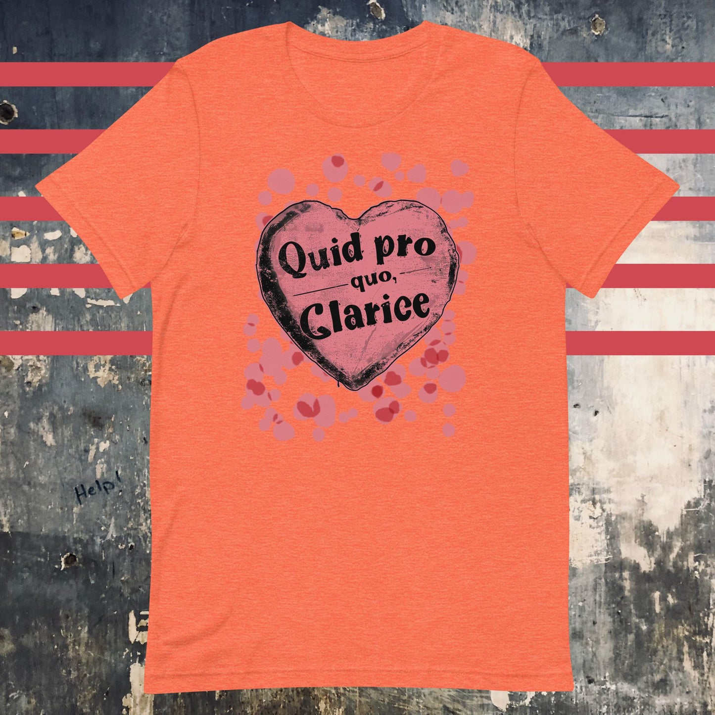 Quid Pro Quo Clarice Valentine's Day Horror Crossover Unisex t-shirt - The Dude Abides - T-shirt - Candy heart design - cute