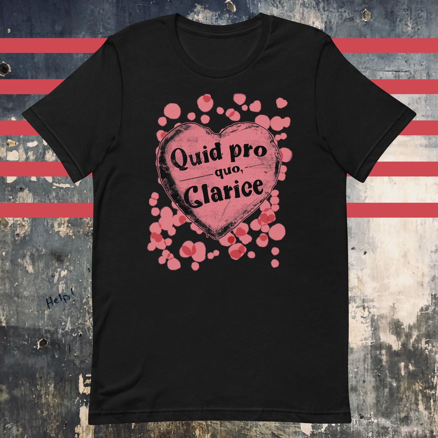 Quid Pro Quo Clarice Valentine's Day Horror Crossover Unisex t-shirt - The Dude Abides - T-shirt - Candy heart design - cute