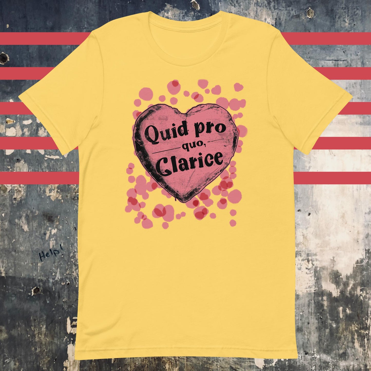 Quid Pro Quo Clarice Valentine's Day Horror Crossover Unisex t-shirt - The Dude Abides - T-shirt - Candy heart design - cute