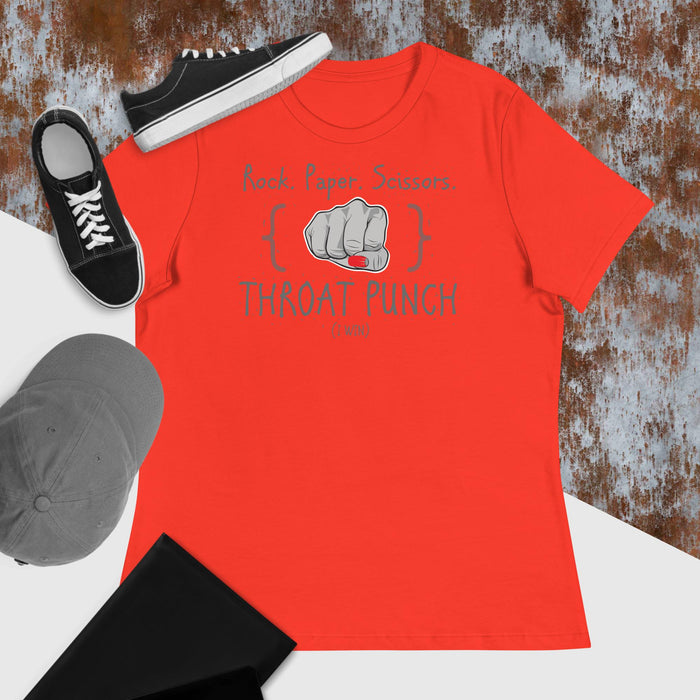 Rock. Paper. Scissors. Throat Punch I Win - The Dude Abides - T-shirt - clever - design - empowerment