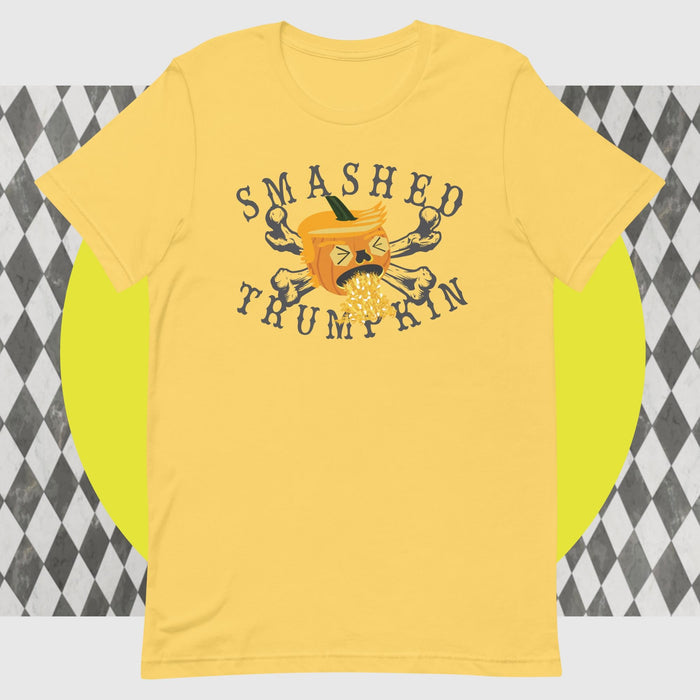 Smashed Trumpkin Anti Trump Halloween Design - The Dude Abides - T-shirt - anti-trump - clever - design