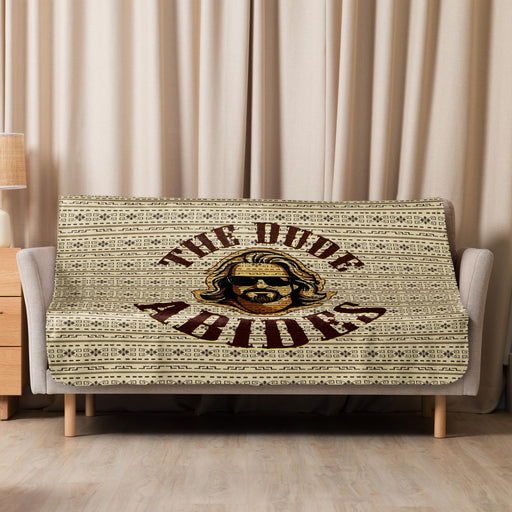 The Dude Abides Design - Horizontal Sherpa blanket - The Dude Abides - Blanket - abide - chill-out - chill-out space