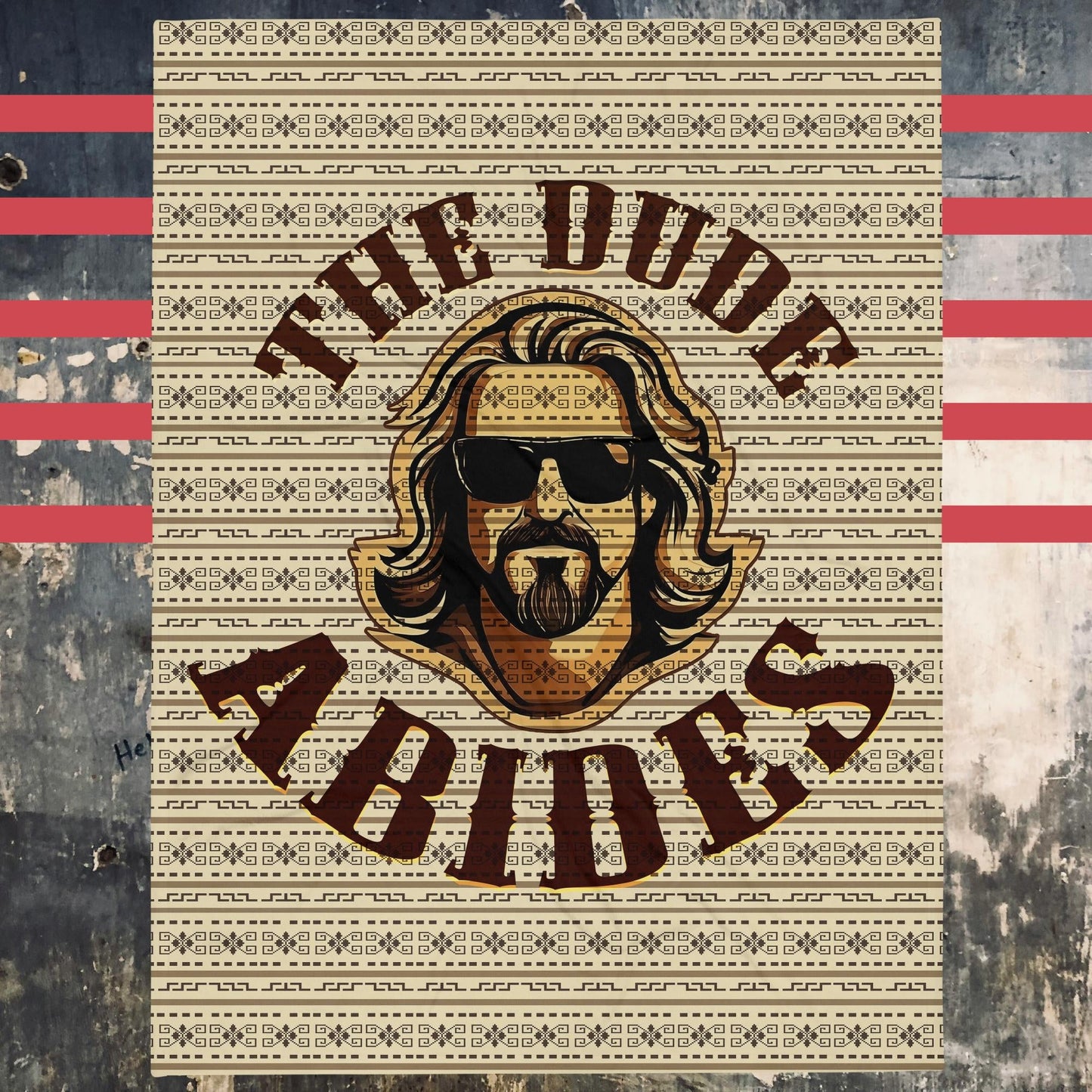 The Dude Abides Design Throw Blanket - The Dude Abides - Blanket - abide - chill-out - chill-out space