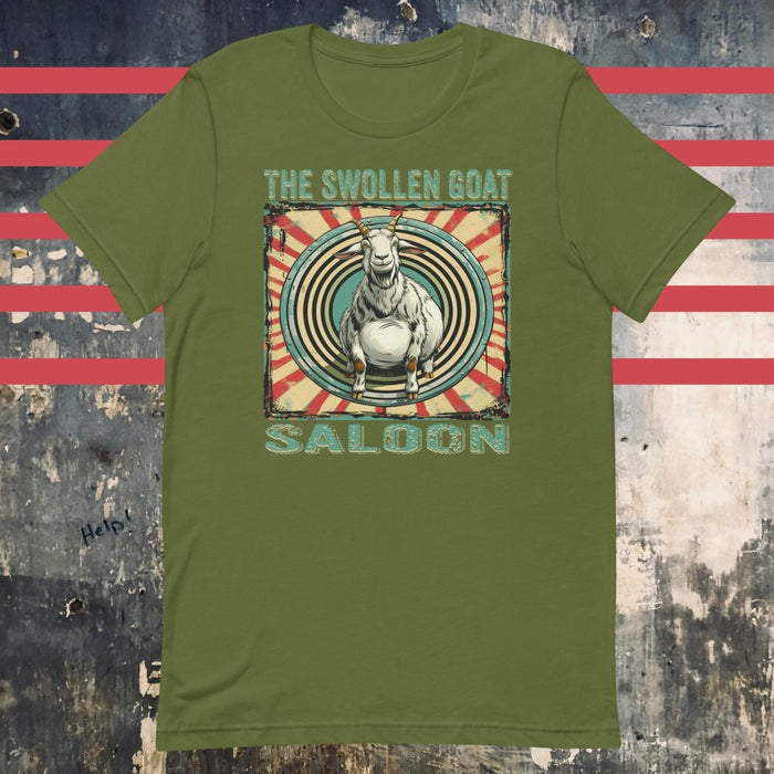 The Swollen Goat Saloon Design Green Unisex t-shirt - The Dude Abides - T-shirt - Clutch - Gritty rock aesthetic - rock music